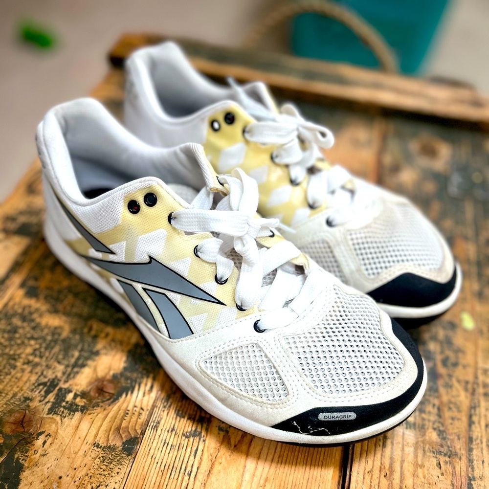 Reebok nanos, white, 7.5M